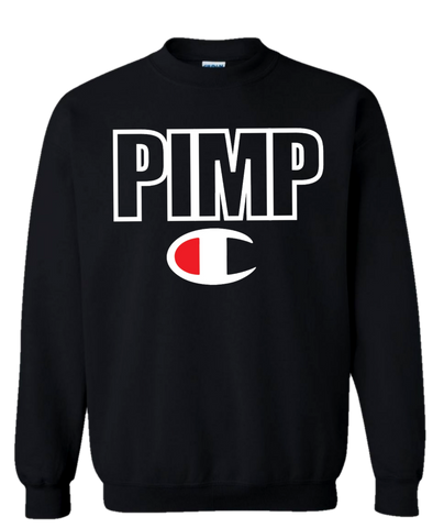 Black Pimp C Champion Crewneck Sweatshirt