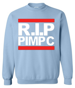 RIP Pimp C Sweatshirt in Houston Oilers baby blue