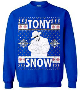 True Blue Tony Snow Trill Christmas Sweater